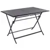 Image de Table de jardin pliante rectangulaire azua graphite 4 places en aluminium traité époxy AZUA