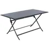 Image de Table De Jardin Pliante Rectangulaire Azua 6 Places Graphite En Aluminium - Hespéride