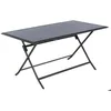 Image de Table de jardin pliante rectangulaire Azua 6 places graphite en aluminium - Hespéride