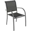 Image de Fauteuil de jardin empilable piazza anthracite & graphite aluminium traité époxy PIAZZA
