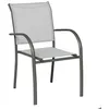 Image de Fauteuil de jardin empilable Piazza galet & graphite aluminium traité époxy - Hespéride