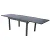 Image de Table extensible rectangulaire alu piazza 6/10 places graphite - hespéride