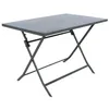 Image de Table de jardin pliante rectangulaire Greensboro graphite 4 places en métal - Hespéride