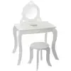 Image de Coiffeuse et tabouret mdf blanc 91x71,5x50,5cm MU127183