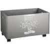 Image de Coffre À Jouets À Roulettes Gris 48x28cm - Atmosphera