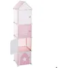 Image de Casiers de rangement enfant Colonne rose 34x139cm - Atmosphera Créateur dintérieur