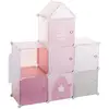 Image de Casiers De Rangement Enfant Château Rose 96x109cm - Atmosphera