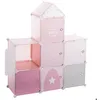 Image de Casiers de rangement enfant Château rose 96x109cm - Atmosphera Créateur dintérieur