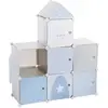 Image de Casiers De Rangement Enfant Château Gris 96x109cm - Atmosphera