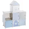Image de Casiers de rangement enfant château gris 96x109cm - Atmosphera createur dinterieur