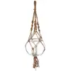 Image de Cache Pot Suspendu Verre Et Corde H16cm - Atmosphera Createur D'interieur