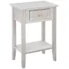 Image de Table De Chevet Charme Bois Blanchi H67cm - Atmosphera