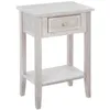 Image de Table de chevet Charme bois blanchi H67cm - Atmosphera Créateur dintérieur