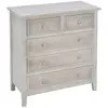 Image de Chiffonnier Charme Bois Blanchi 5 Tiroirs - Atmosphera