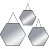 Image de Set De 3 Miroirs Noir L20/25/30cm - Atmosphera