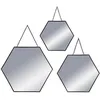 Image de Set de 3 miroirs noir L20/25/30cm - Atmosphera Créateur dintérieur