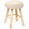 Image de Tabouret Suzette Tricot Beige - Atmosphera