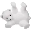 Image de Ours Allongé Roulade Manteau 30cm Blanc