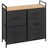 Image de Rangement 5 Tiroirs Tissu Gris Anthracite - 5five