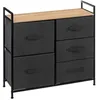 Image de Rangement 5 tiroirs tissu gris anthracite - 5 five simply smart