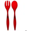 Image de Couverts à salade Square rouge nacarat - 5 five simply smart