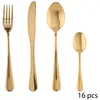 Image de Ménagère Design Inox Gold - 16 Pièces - Doré