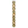 Image de Boules de Noël - SANS MARQUE/GÉNÉRIQUE - Lot de 9 pièces - Couleurs: Or Argent Rouge Blanc - Diamètre: 6 cm