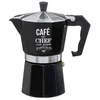 Image de Cafetière italienne - SECRET DE GOURMET - 6 tasses - Métal - Noir - 18x9cm