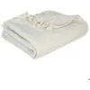Image de Jeté de lit Anjali en coton blanc ivoire 230x250cm - Atmosphera Créateur dintérieur