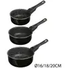 Image de 3 Casseroles Aluminium Poignée Amovible 16/18/20cm - 5five