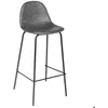 Image de Lot de 2 chaises de bar Vladi effet cuir gris - Atmosphera Créateur dintérieur