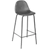 Image de Lot de 2 chaises de bar vladi effet cuir gris VLADI