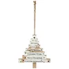 Image de Décoration En Bois Pour Sapin De Noël Pancarte - Blanc