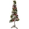 Image de Sapin De Noël Avec Pieds En Branches - 23 X 60 Cm - Vert