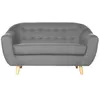 Image de Canapé - Gris - Style Scandinave Moderne - Tissu - L 150 cm x l 82 cm x H 87 cm