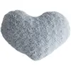 Image de Coussin Coeur Bouclette Gris 28x36cm - Atmosphera