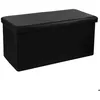 Image de Pouf pliant double noir - Atmosphera Créateur dintérieur