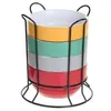 Image de Set de 4 bols sur rack - 50 cl - Faïence et porcelaine