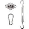 Image de Kit De Fixation Pour Voile D'ombrage 20cm 3 Pièces En Acier Traité Époxy - Hespéride