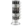 Image de Lot De 6 Mugs Avec Rack "love" 26cl Beige