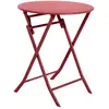 Image de Table De Jardin Pliante Ronde Greensboro Groseille 2 Places En Acier Traité Époxy - Hespéride