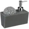Image de Distributeur Savon Avec Éponge 170ml Noir - 5five