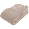 Image de Plaid Kiesa microfibre beige 180x230cm - Atmosphera Créateur dintérieur