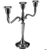 Image de Bougeoir Marso métal argent H27cm - Atmosphera Créateur dintérieur