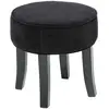 Image de Tabouret Adriel Velours Noir - Atmosphera
