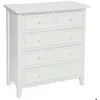 Image de Chiffonnier Charme blanc 5 tiroirs - Atmosphera Créateur dintérieur