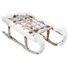 Image de Luge en Bois Enneigée Hors Piste 37cm Naturel