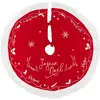Image de Tapis De Sapin Rouge Motif Blanc D90cm En Feutrine - Feeric Lights & Christmas