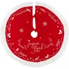 Image de Tapis pour Sapin Traineau 90cm Rouge & Blanc