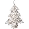 Image de Sapin De Noël Pailleté À Suspendre - 17 X 20 Cm - Blanc